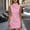 Pink, variant on Womens Sleeveless Cowl Neck Bodycon Mini Dress, Stretchy Solid Color Beige Sheath Dress,Size 2XL