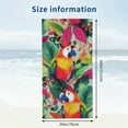 thumbnail image 2 of PHYHOO Beach Towel, Parrots Tropical Leaves Printed Microfiber Sand Free Pool Towel Lightweight Oversized Quick Dry Absorbent Compact Travel Must Have for The Swimming, 2 of 8