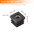 thumbnail image 2 of Paquete de 6 inserciones para tubos cuadrados con rosca M8, para tubo cuadrado OD de 0.79"x0.79", tapón de plástico negro para inserción de silla, 2 of 6