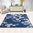 thumbnail image 2 of Yayeee Area Rugs for Living Room 6.7'x4.8' Non Slip Washable Bedroom Floor Carpet, Floral Ocean Waves, 2 of 5