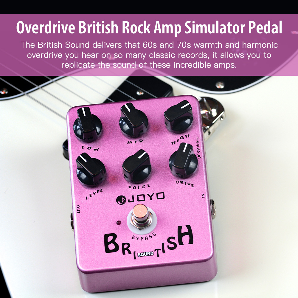 JOYO JF-16 British Sound Vintage Overdrive Guitar Effect Pedal Rock Amp True Bypass