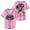 Pink, variant on Santa Fe Klan Merch Blanco y Negro Tour 2024 Baseball Jersey Shirt V-Neck Women Men Short Sleeve Streetwear Clothes
