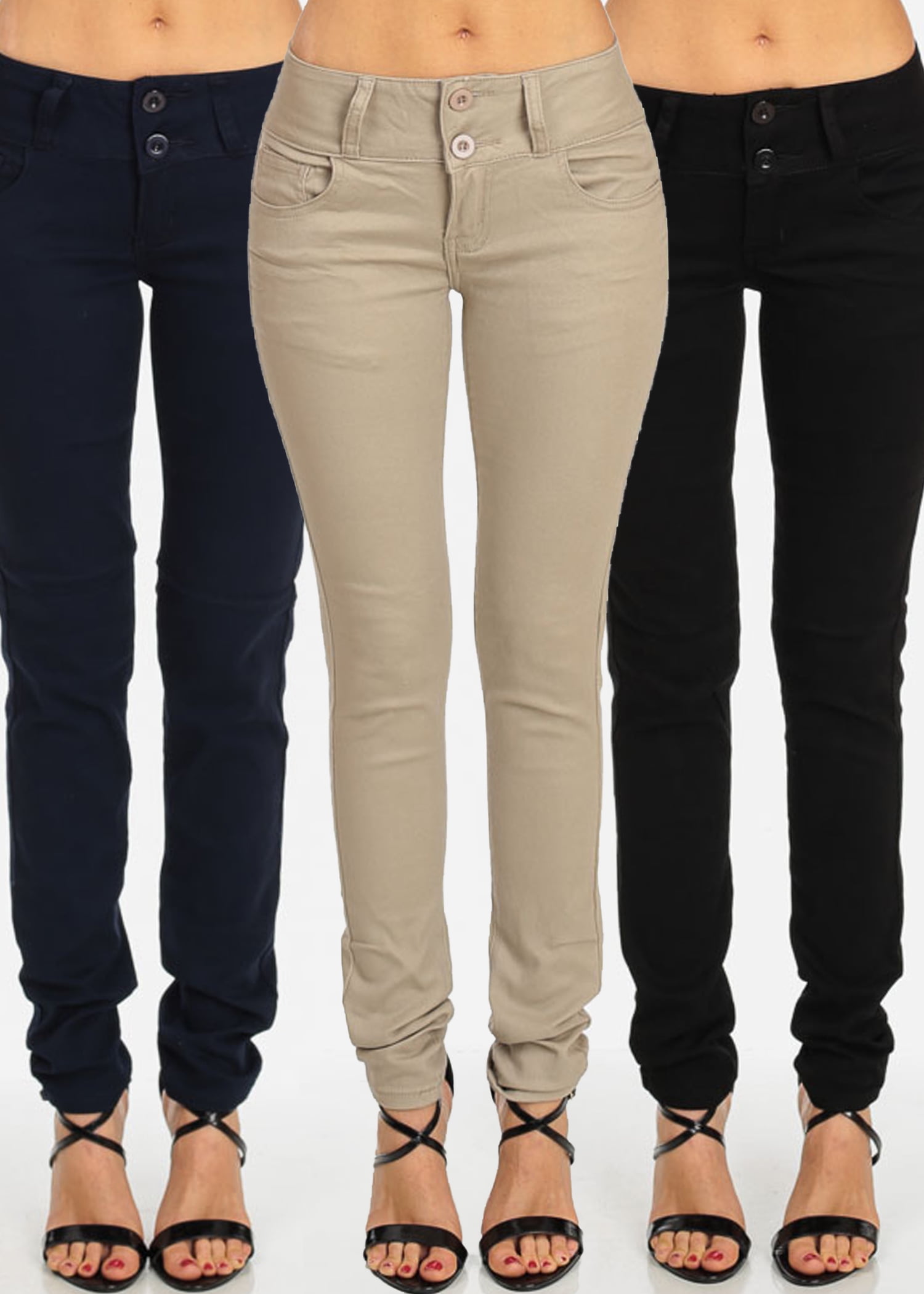 womens black skinny khaki pants