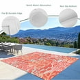 thumbnail image 4 of Fsddascl Orange Red Coral Coastal Outdoor Rug for Patio/Deck/Porch, Non-Slip Large Area Rug 5 x 8 Ft, Ocean Nautical Seaside Beach Indoor Outdoor Rugs Washable Area Rugs, Camping Rug Carpet, 4 of 5