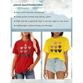 thumbnail image 6 of Anbech Heart Printed T-Shirt for Women Casual Colorful Graphic Hearts Tees Junior Girls Short Sleeve Tee Tops with Crew Neck, 6 of 9