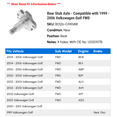 thumbnail image 2 of Rear Stub Axle - Compatible with 1999 - 2006 Volkswagen Golf FWD 2000 2001 2002 2003 2004 2005, 2 of 2