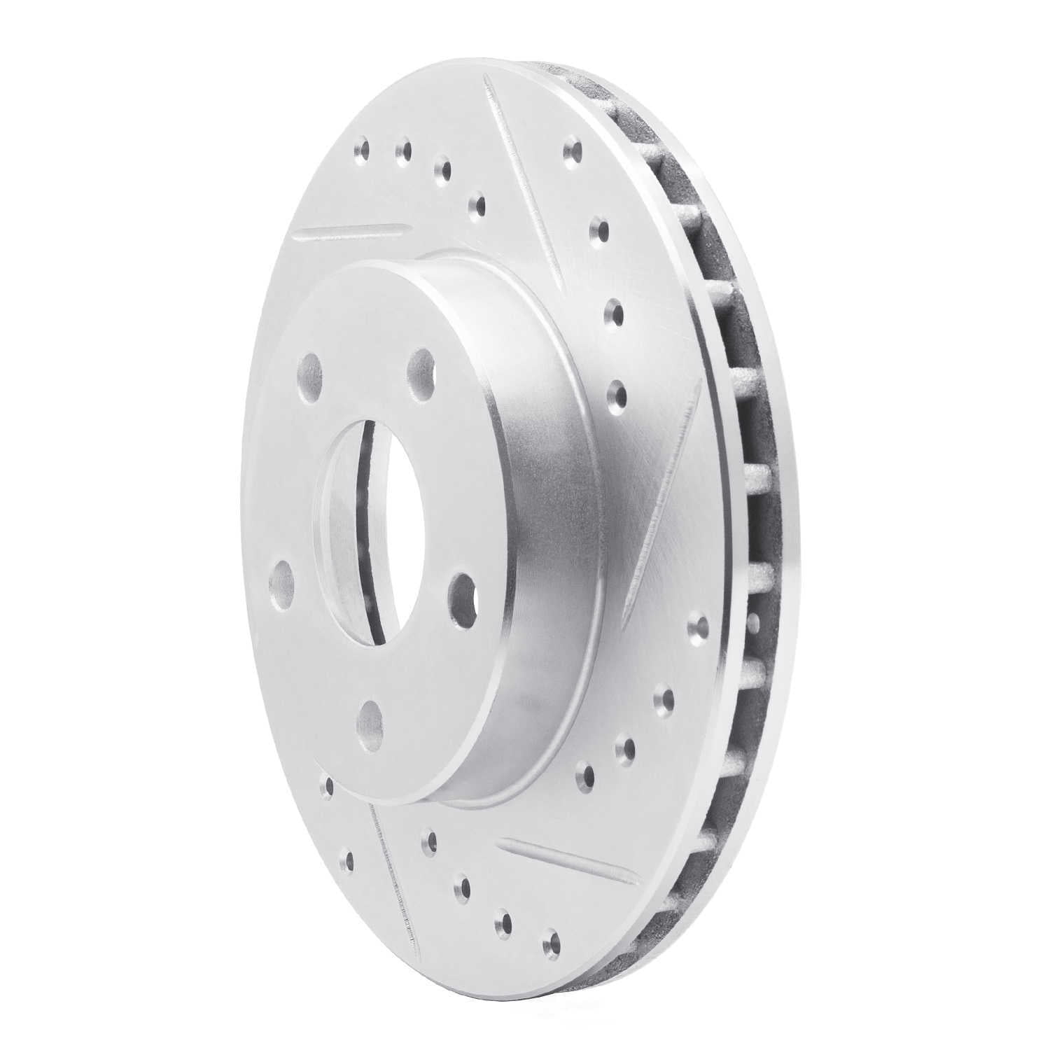 Dynamic Friction Company 631-47018R DFC Brake Rotor - Drilled And Slotted - Silver