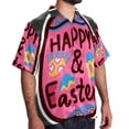 thumbnail image 2 of Easter Font Men's Short Sleeve Hawaiian Beach Shirt Casual Printed Button Down Summer Unisex Casual Shirt, 2 of 6