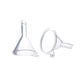 thumbnail image 1 of Paquete de 2 mini embudos transparentes para embotellar líquidos cosméticos y rellenar aceites Embudo pequeño para transferir fácilmente aceites y perfumes Colador de silicona plegable, 1 of 7