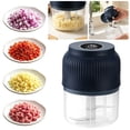 thumbnail image 2 of Cordless Mini Garlic Chopper, Torqee Electric Food Processor, Portable Vegetable Mincer with Stainless Blades, for Garlic, Onion and Food Prep Use, Blue, 2 of 9