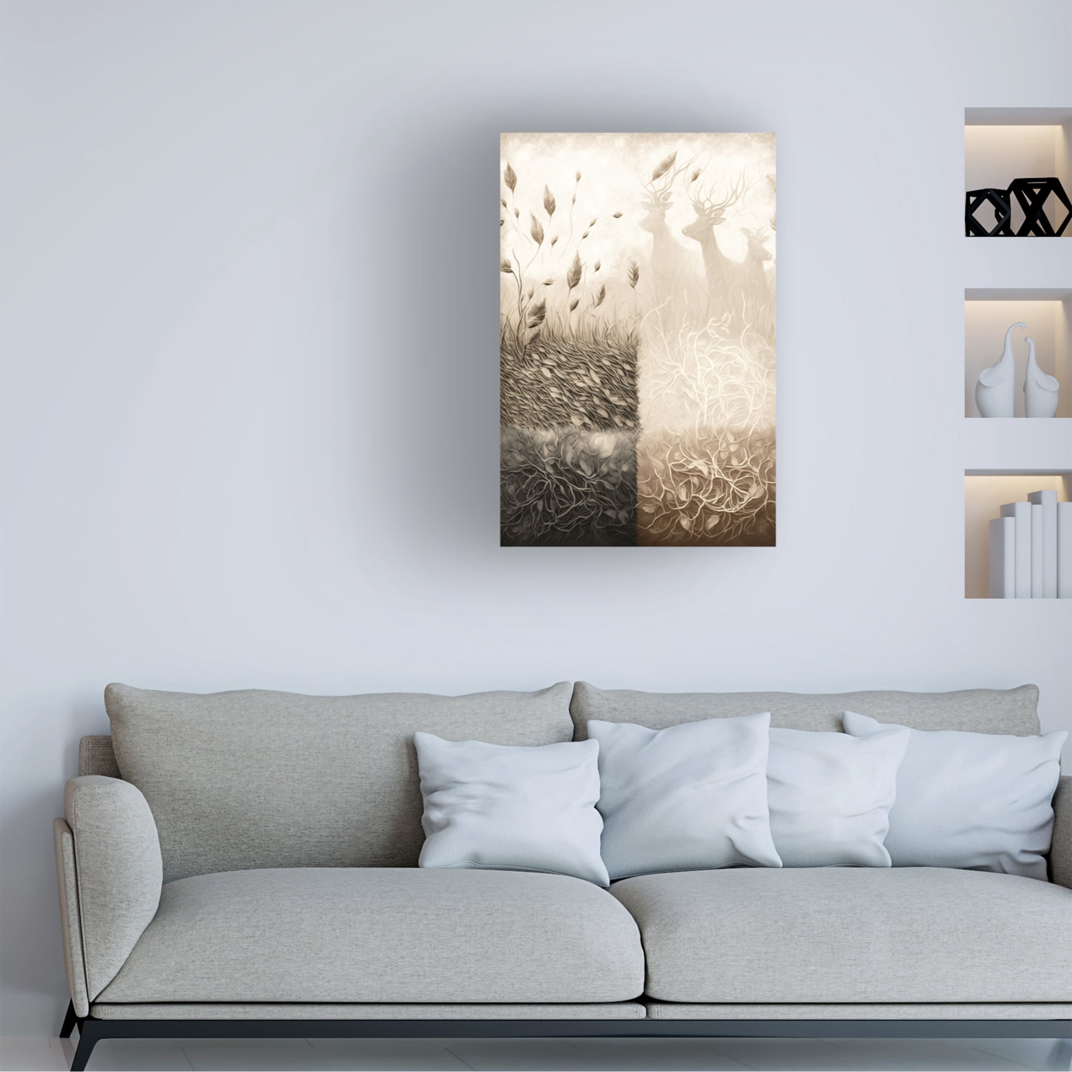Canvas Wall Art - Ray Heere 'Nature Neutral Tone 7' Wall Art for Living Room, Bedroom, or Office Décor by Trademark Fine Art - 22 x 32 Inches