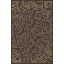 Radici Usa Pisa Area Rug 1845 Brown Swirls Curls 5' 3" x 7' 3" Rectangle