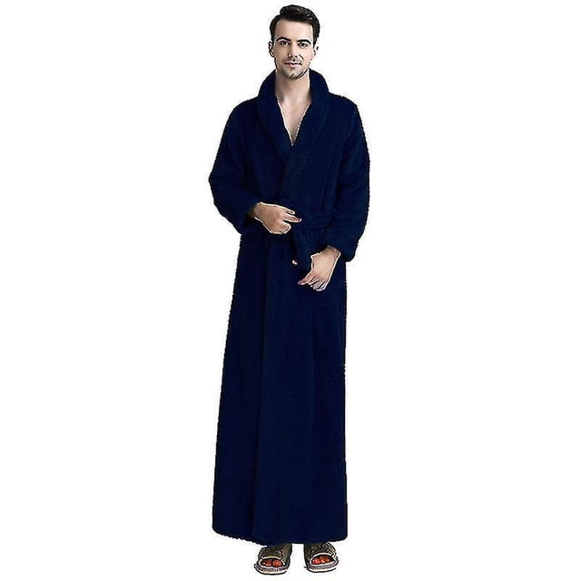 Peignoir Long pour Femmes en Flanelle Polaire Peignoir Pleine Longueur Pyjama d'Hiver Chaud