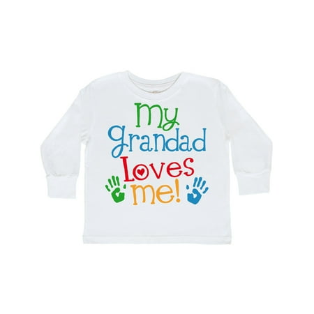 

Inktastic My Grandad Loves Me Outfit Gift Toddler Boy or Toddler Girl Long Sleeve T-Shirt