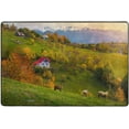thumbnail image 4 of Dreamtimes Autumn Countryside Landscape Area Rug, 36"x24" Cute Sheeps Non-Slip Washable Indoor Door Mat, Absorbent Floor Mat for Bedroom Kitchen Entryway Bathroom, 4 of 7