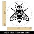 thumbnail image 2 of Honey Bee with Heart on Back Self-Inking Rubber Stamp Ink Stamper - Purple Ink - Mini 1/2 Inch, 2 of 7