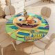 thumbnail image 4 of Henry Hugglemonster-theme Fitted Round Tablecloths Elastic Edged Table Covers Waterproof Table Cloth for Kitchen Holiday Party Tables Decor 150cm, 4 of 6