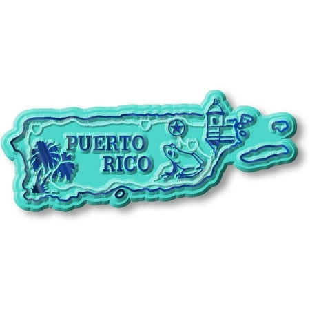 Puerto Rico United States Territory Map Fridge