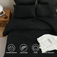 thumbnail image 5 of ANGENIA Black Comforter Sets Queen - 7 Pieces Bed in a Bag Queen Fluffy Lightweight Boho Tufted Bed Sets with Comforter, Sheets, Pillowcases & Shams, 5 of 7