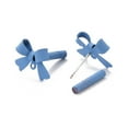 thumbnail image 2 of 20pcs Alloy Stud Earring Findings with 925 Sterling Silver Pins and Loop Bowknot Cornflower Blue 11x15x4mm Hole: 1.2mm Pin: 0.7mm, 2 of 2