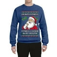 thumbnail image 2 of Wild Bobby I'm Into Fitness Cookie In My Mouth Santa Unisex Sweater | Holiday Crewneck Sweatshirt, 2 of 5