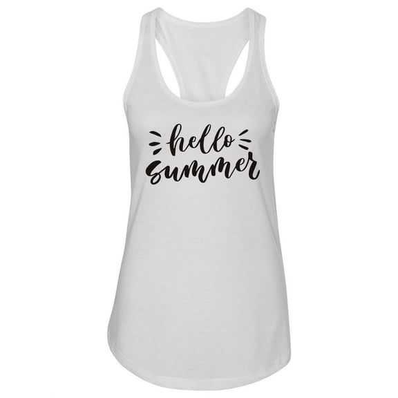 Hello Summer  Design. Tank Women -Image by Shutterstock, Female x-Small