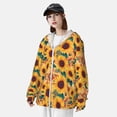 thumbnail image 3 of Balery Bohemian Sunflower Sudadera ligera de manga larga con capucha y protección solar UPF 50+ para hombre y mujer, ideal para pesca y running-Small, 3 of 7