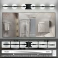 thumbnail image 6 of 2026 Trendy 43" Gold Minimalist LED Bathroom Vanity Light - 6-Light Crystal Sand Acrylic Shade Wall Sconce, Modern Mirror Front Lighting Fixture for Bathroom Decor, 6 of 10