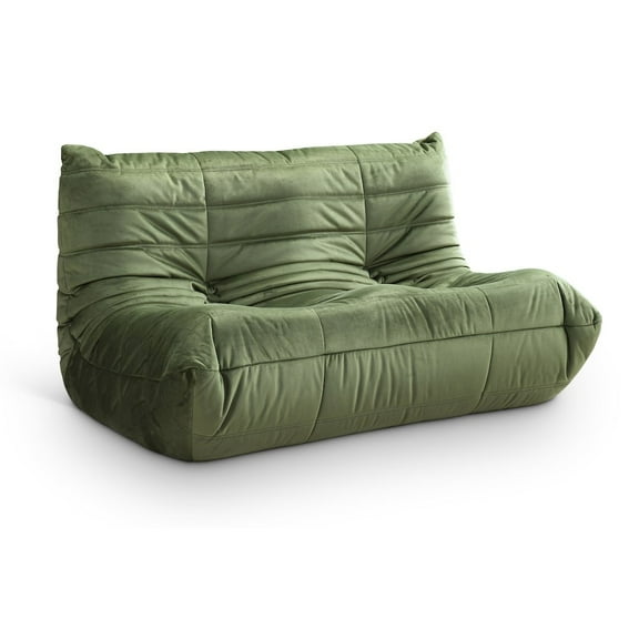 Meridian Furniture Relax 54.75" Green Velvet Upholstered Loveseat