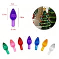 thumbnail image 3 of VAIFTILNO 100pc Replacement Light Bulbs for Ceramic Christmas Tree, Colorful Plastic Teardrop Lights Ornaments, DIY Tree Accessories, Christmas Gifts, 3 of 8