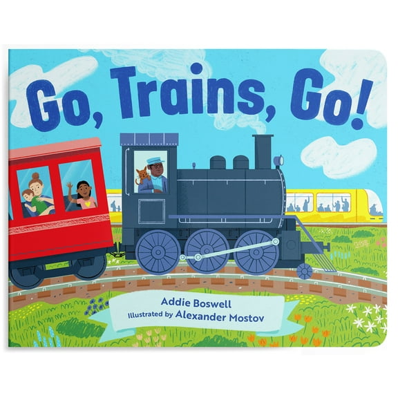 Things That Go Go, Trains, Go! a Train Book for Toddlers 1-3, (Board Book)