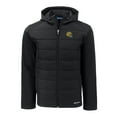 thumbnail image 2 of Men's Cutter & Buck  Black Green Bay Packers Helmet Big & Tall Evoke Hybrid Eco Softshell Recycled Full-Zip Jacket, 2 of 3