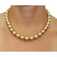 thumbnail image 2 of 14K Gold 11-13mm Golden South Sea Cultured Pearl Necklace - AAA Quality, 17" Princess Length, 2 of 7