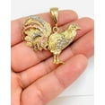 thumbnail image 2 of Medalla del Gallo de Tres Colores CZ para Mujer y Hombre Rope Chain Necklace 24" for Mens 18K Gold Filled Chicken Rooster Pendant Necklace, 2 of 8