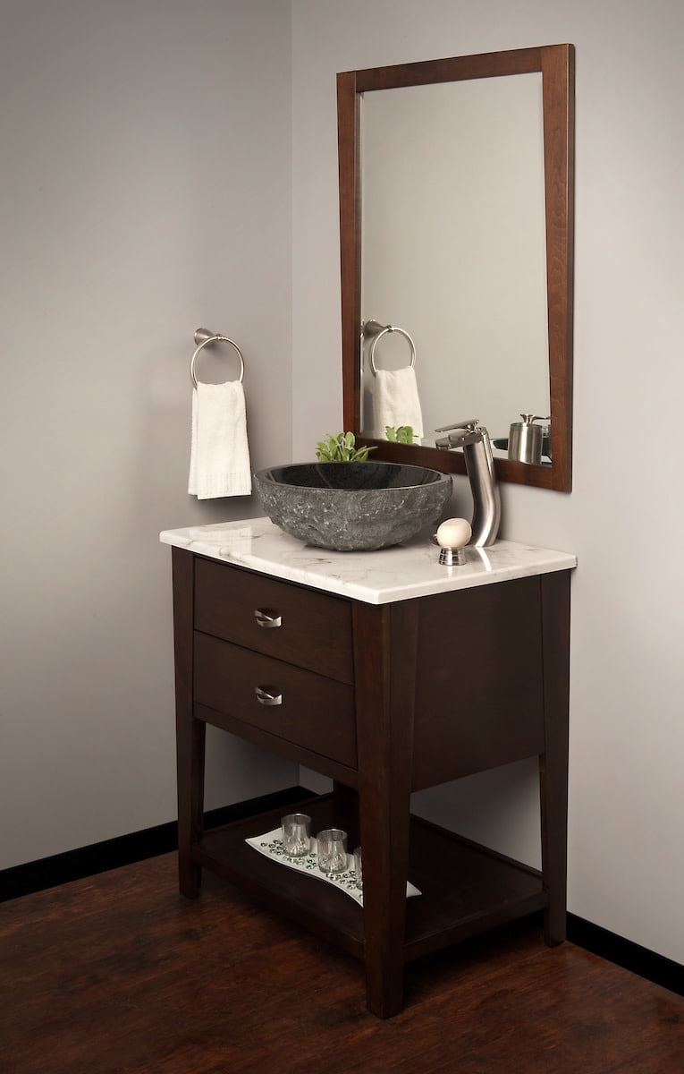 Miseno MNO-NA-ORB Circular 17" Marble Bathroom Sink; Oil Rubbed Bronze Drain