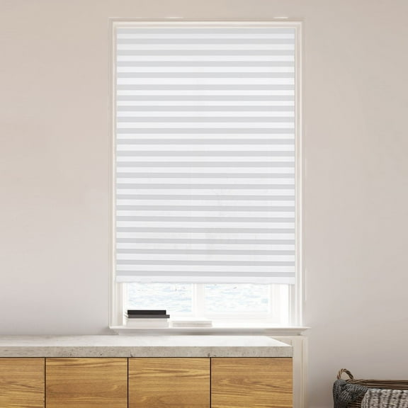 Cut-to-size Cordless Temporary Paper Pleated Shade Light Filtering 36 W x 72 H Inches