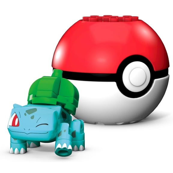 Mega Construx Pokemon Buildable Bulbasaur Figure & Poke Ball