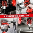 thumbnail image 7 of Cordless Impact Wrench, UMTIMATY Power 1/2 inch Brushless Impact Gun, Max Torque 350 ft-lbs（450N.m) Impact Drill with 20V Brushless Motor, with 2 x 2.0Ah Li-ion Battery & 7 Sockets,9 Drill,6 Screws, 7 of 7