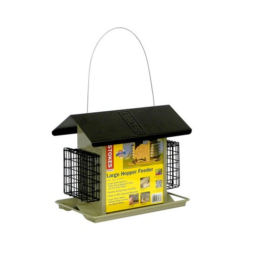 Mini Seeds N More Hopper Feeder by Heritage Farms with 2 suet cages 