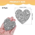 thumbnail image 3 of Uxcell 6-Pack Parches de Corazón de Strass para Planchar 5.5cm Adhesivos Brillantes para DIY/Ropa/Zapatos/Bolsas, 3 of 7