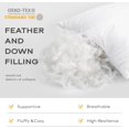 thumbnail image 3 of Set of 2 Down and  Throw Pillow Inserts 18x18 Soft Fluffy Pillow Inserts with  Down-Proof  Cover, Decorative Square Cushion Inner for Sofa Couch Bed-White, 3 of 7