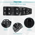 thumbnail image 6 of Unique Bargains Front Left Driver Side Master Power Window Switch for BMW 320i l4 2.0L F30 Series Sedan 2012-2015 Black, 6 of 7