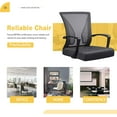 thumbnail image 7 of Furniwell Office Chair Home Office Desk Chair Mid Back Mesh Desk Chair Ergonomic Lumbar Support Computer Chair Swivel Rolling Task Chair with Armrest (Black), 7 of 7