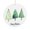 Pattern-1, variant on Christmas Tree Ornament Christmas Trees Christmas Decorations Ornament Xmas Tree Ornament Gift Ceramic Holiday Decoration Present Porcelain 3inch Flat with Gold Ribbon Both Sides