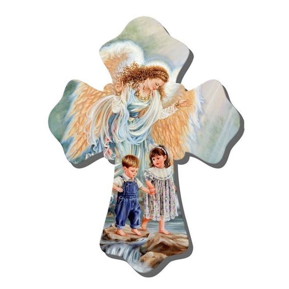Glow Decor 6 x 8 in. Guardian Angel Wall Cross