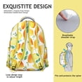 thumbnail image 2 of Cute Lemon Students Backpack Yellow Fruit School Bag with Summer Retro Floral Pattern, Lightweight and Adjustable Strap, 2 of 6