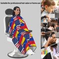 thumbnail image 5 of America Venezuelan Flag Barber Cape 66"x55" Salon Hair Cutting Haircut Cape Color Capes Stylist HairdresserApron, 5 of 7
