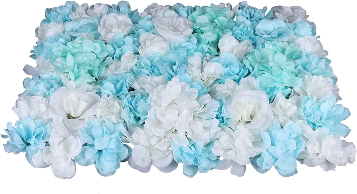 MONIPA 24" X 16" 12 PCS Artificial Flower Wall Panels Silk Flower Mat Wall Wedding Backdrop for