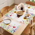 thumbnail image 5 of Pastoral Flowers Placemats Set of 8, Sunflower Plants Leaves Spring Non-Slip Place Mats Washable Table Mats for Kitchen Dining Table Decorations Indoor/Outdoor, 5 of 9