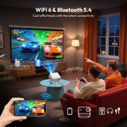 XGODY N6 Pro 1080P Netflix Licensed 700 ANSI Smart Projector with Wifi and Bluetooth,Aspect Ratio16:9 for Home Theater/Outdoor,1.3KG Light Gold,1Count